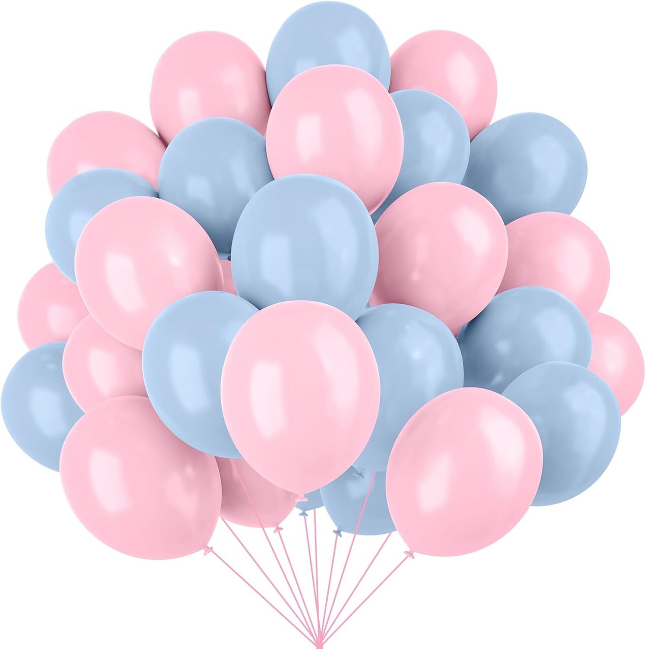 Pink and Blue Latex Balloons, 67 12 Inch Pink Blue Gender Reveal Balloons